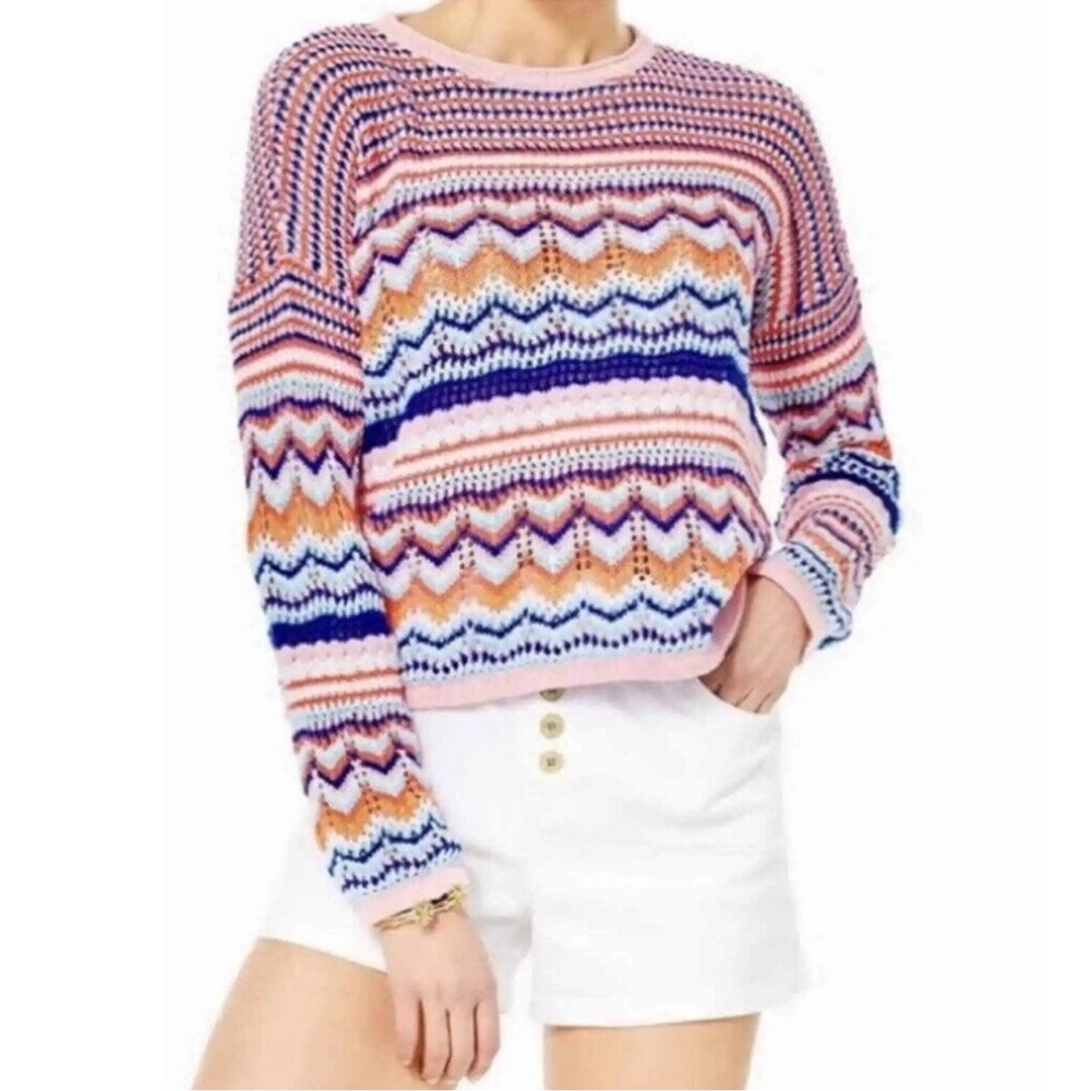 Lilly Pulitzer Samora Multicolor Chevron Knit Sweater